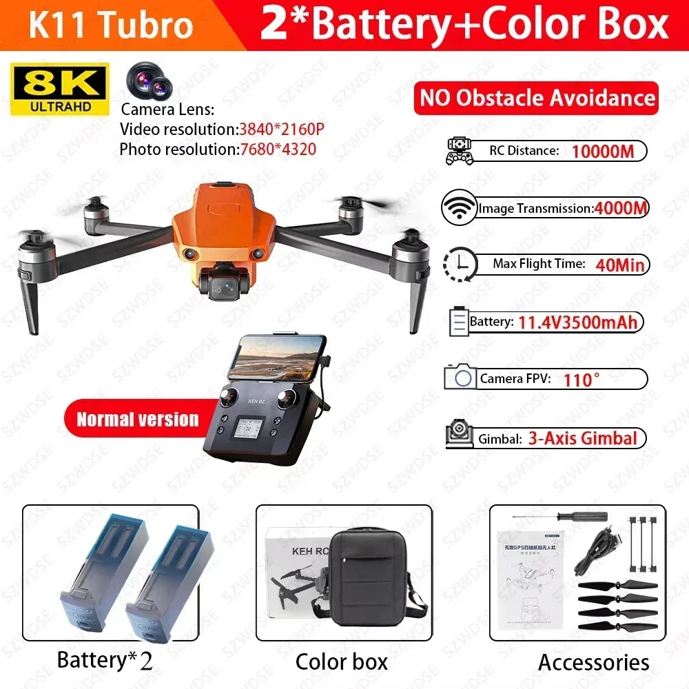 Cole Professional Turbo Drone Aerial 8K HD Dual Camera with Built-in Airdrop Intelligent Obstacle Avoidance