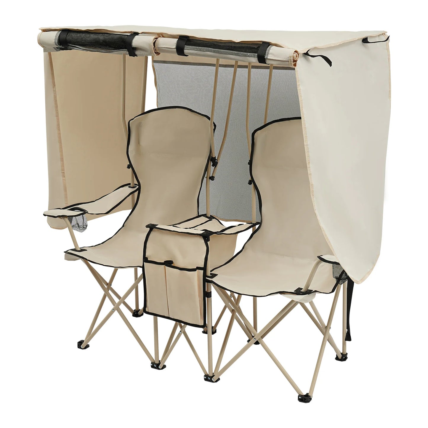 Double Outdoor Camping Chair with Canopy