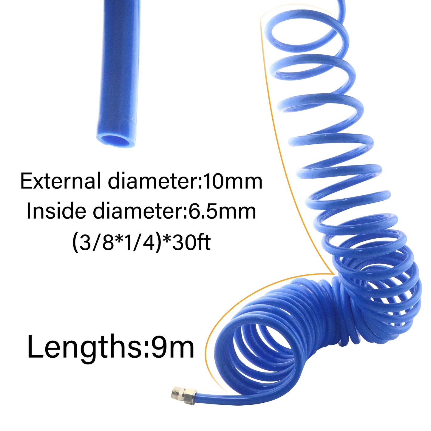 1 Pcs Polyurethane Recoil Air Hose