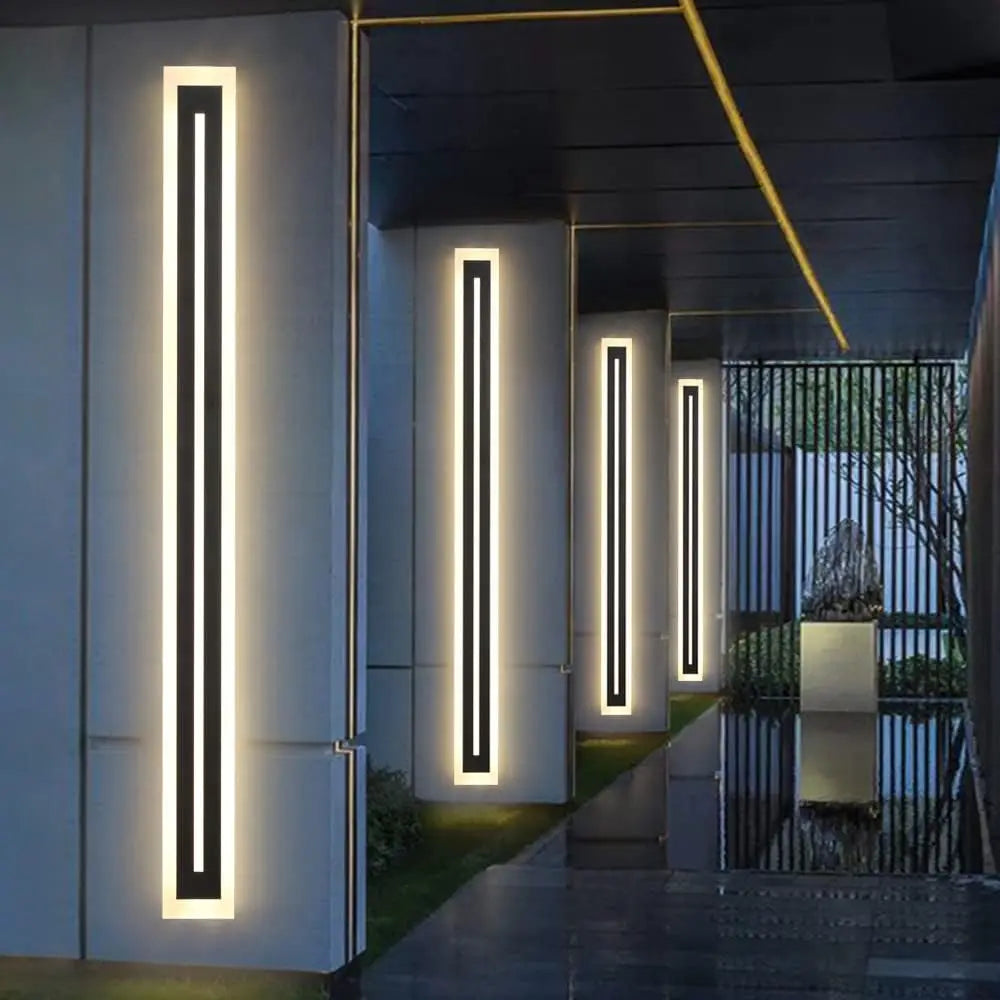 Outdoor Long Strip Modern LED Wall Lighting Fixture