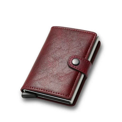 Rfid Credit Card Holder Storage Luxury Small Smart Wallet Metal Business Cardholder Case for Women or Men
