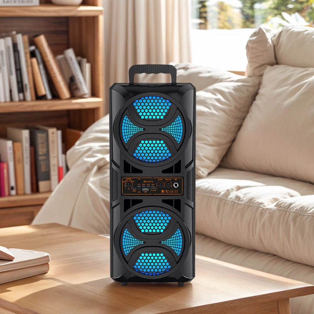 BT Portable Speaker with Double Subwoofer