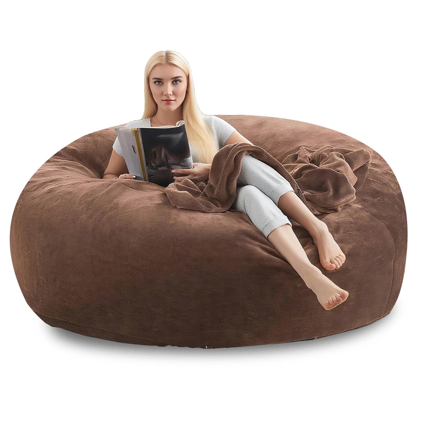 Big Bean Bag Chairs for Adults, With Filler Memory Foam Super Soft Plush, for Living Room, Family Room, Bedroom and 3 season room