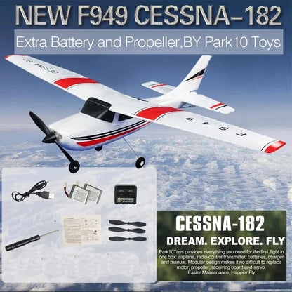 RC Airplane F949 2.4G 3D6G 3Ch Fixed Wing Plane Digital Servo With Gyroscope
