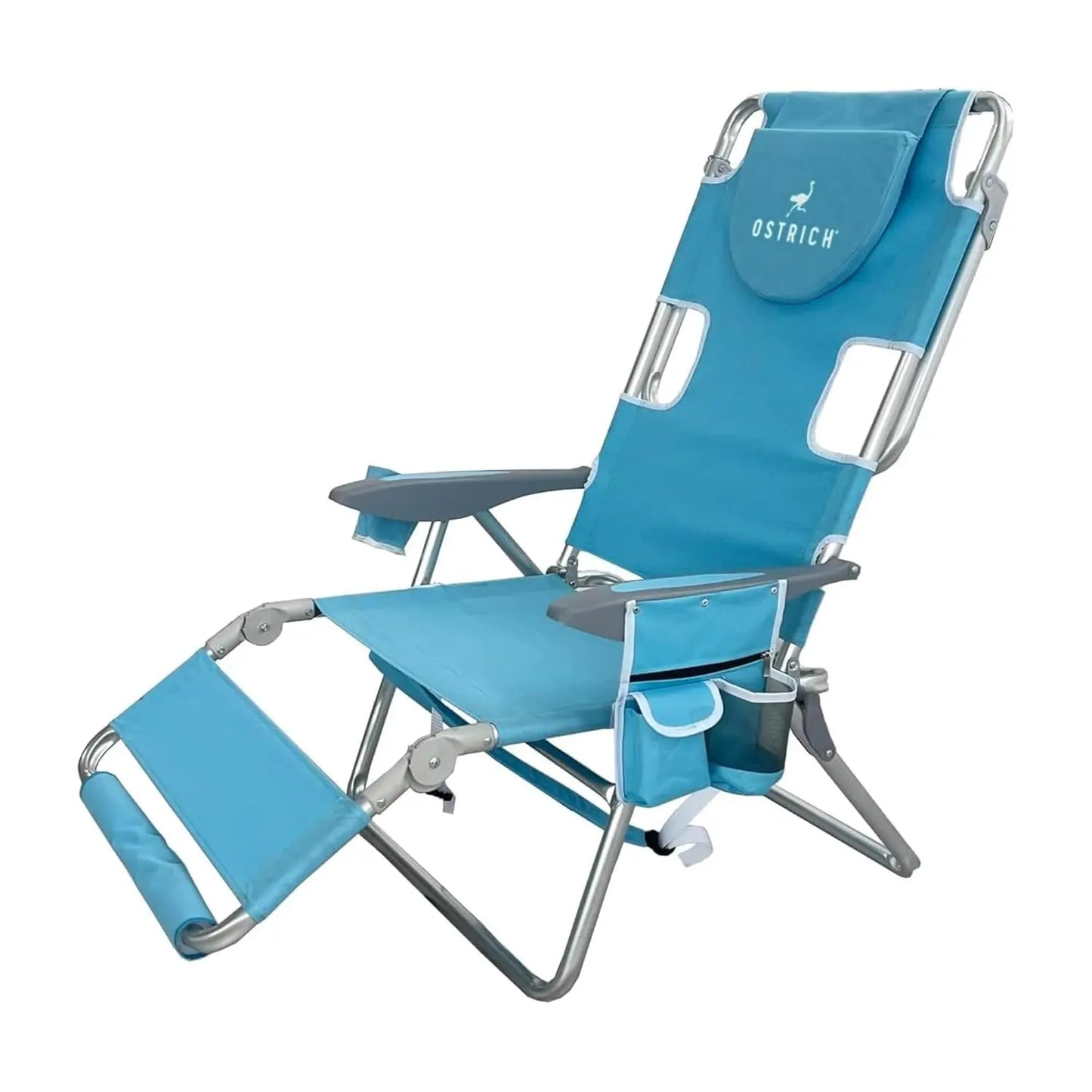 The Deluxe 3 in 1 Lightweight Lawn Beach Reclining Lounge Chair with Footrest, Outdoor Furniture for Patio, Customized