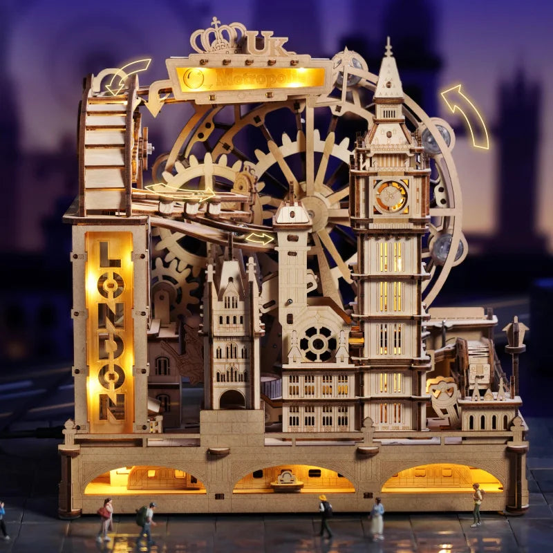 Travel London Marble Run Interactive 3D Wooden Puzzle