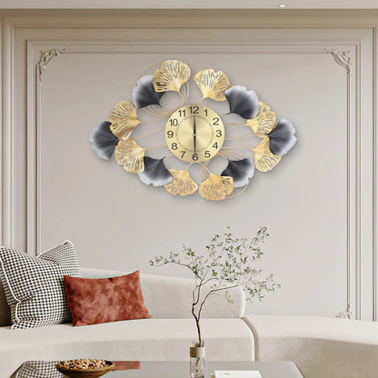 Large Wall Clock for Living Room Decor Gold Clock