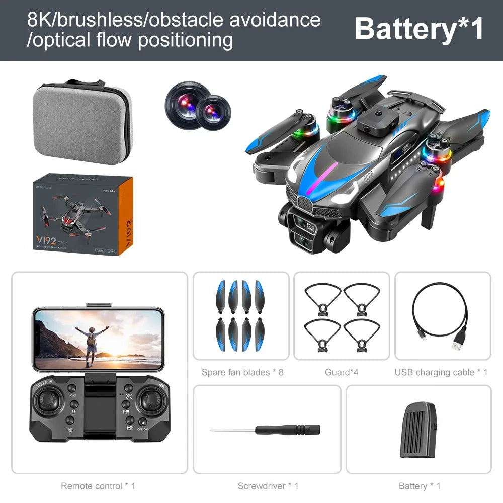 V192 Drone HD Camera Aerial Professional Photography; with Omnidirectional Obstacle Avoidance Toys