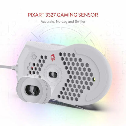 Redragon M808 Storm Lightweight RGB LED USB Gaming Mouse 12,400 DPI Optical Sensor 7 Programmable Buttons