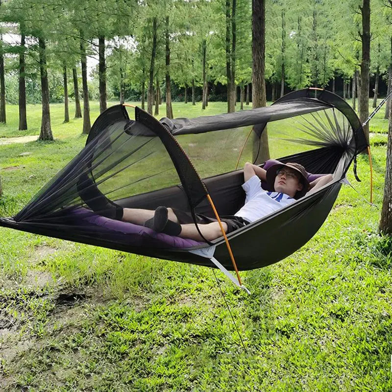 2 Person Outdoor Camping Hammock 2.7x1.4m Lightweight With Hanging Mosquito Net