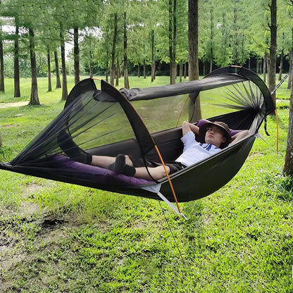2 Person Outdoor Camping Hammock 2.7x1.4m Lightweight With Hanging Mosquito Net