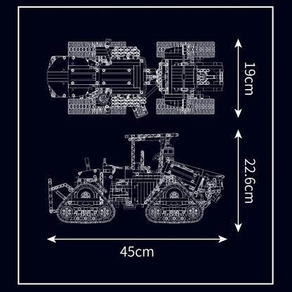 RC MOC-35270 Pneumatic Crawler Tractor Building Block Set by Mould King