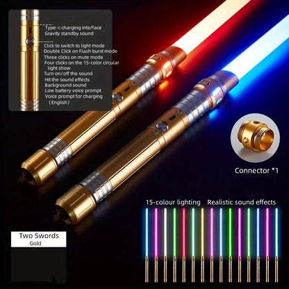 15-color 2-in-1 Metal Gravity Sensing Light up Saber