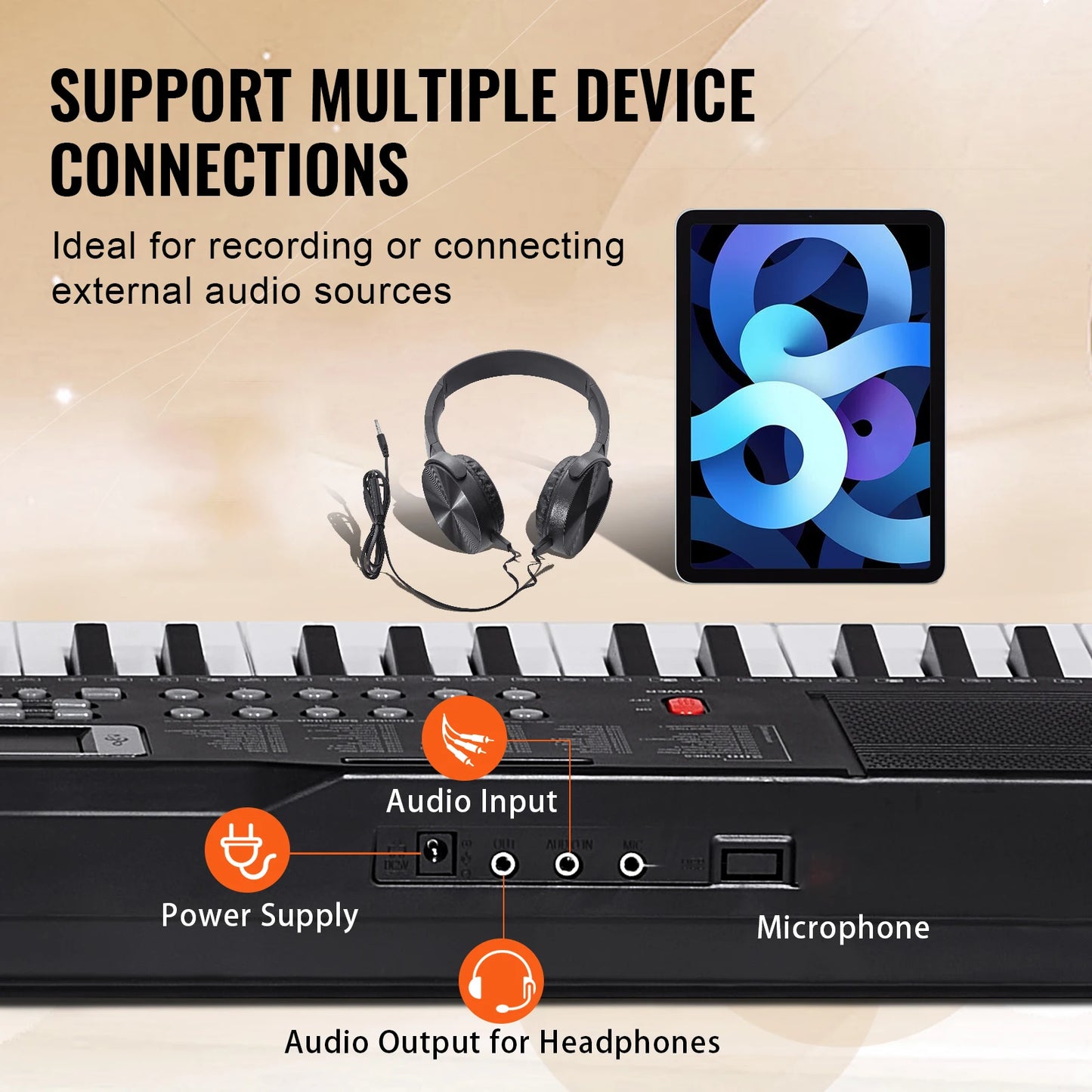 61 Key Portable Digital Keyboard