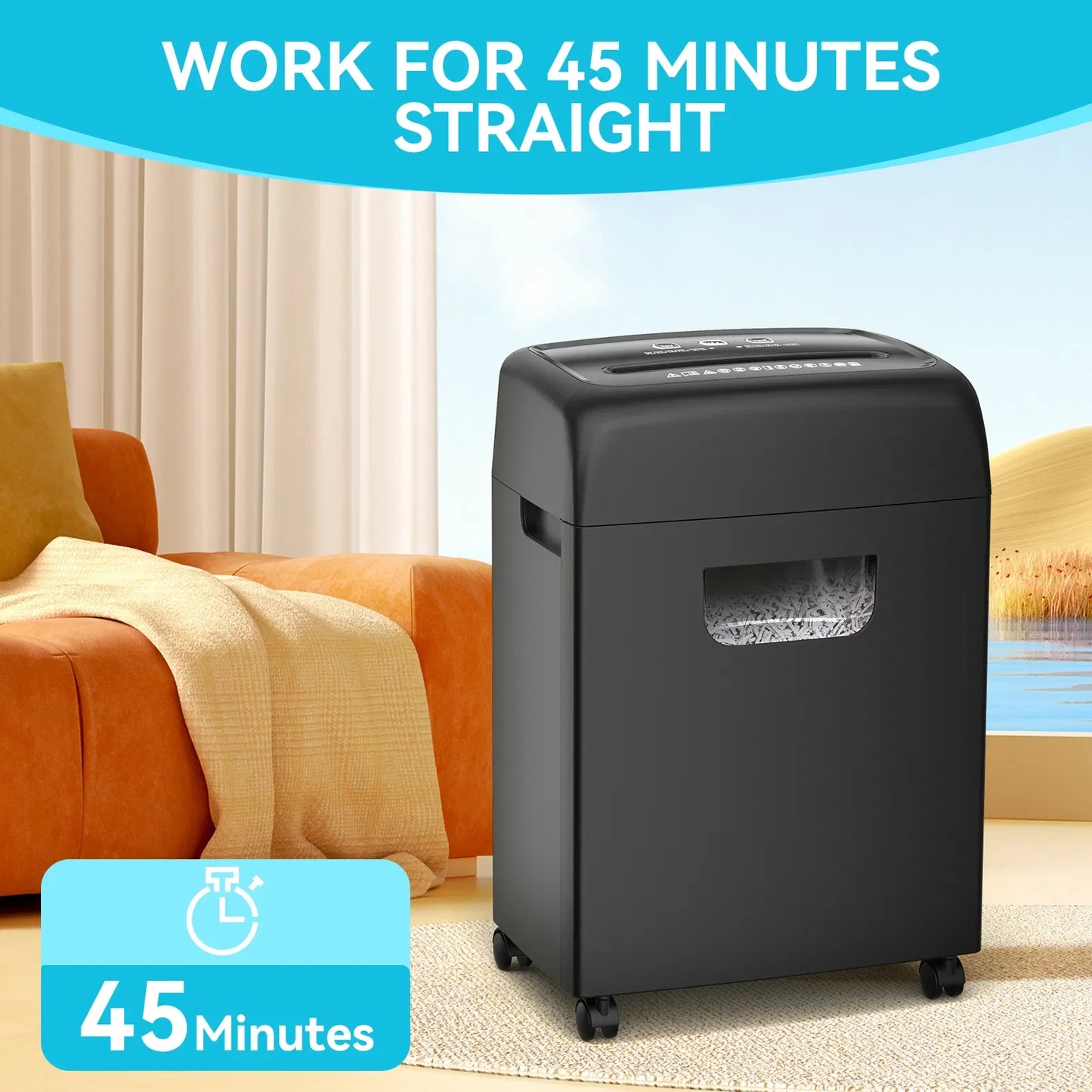 18-Sheet High Security Level P-4 Heavy Duty Paper/Card Shredder