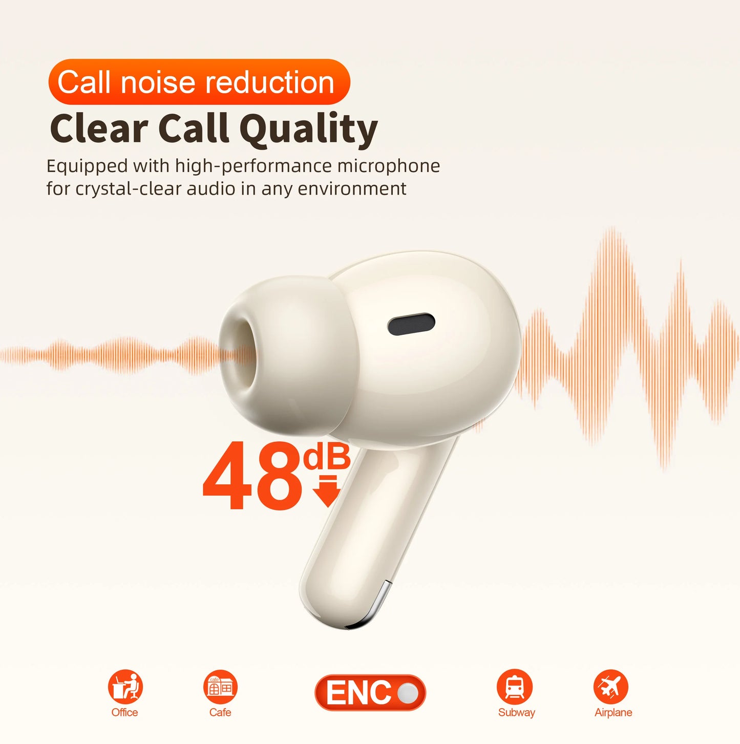 Wireless Bluetooth 5.3, HD Microphone, HIFI Earphones