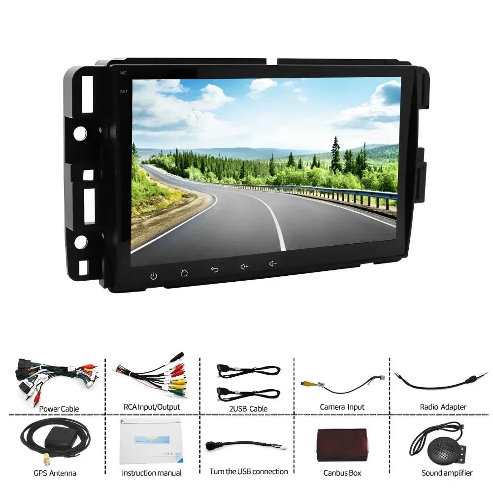 8 Inch Car Stereo Radio GPS Navi Compatible for Chevy Express 2500 3500 2019-2024 Android 13 Fit For Carplay&Android Auto