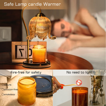 Tulip Flower Candle Warming Lamp for Fireless Fragrance Distribution.
