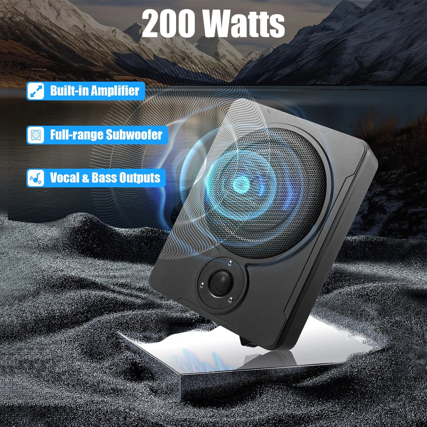 12V 8" Active Car Subwoofer