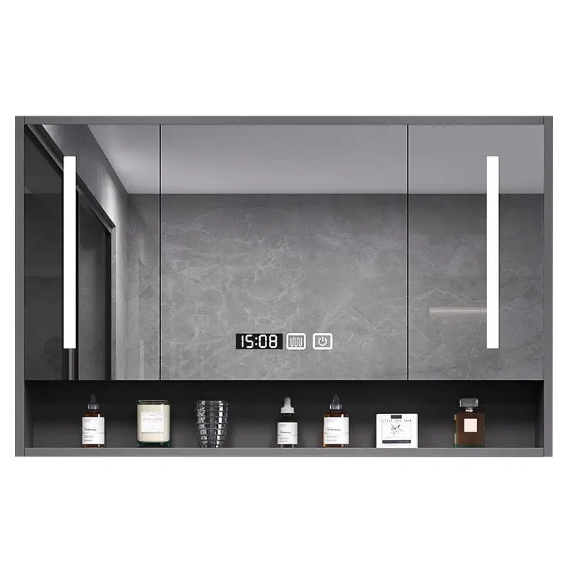 Bathroom Mirror LED Backlit Smart Anti Fog Touch Sensor Mirrored Cabinet