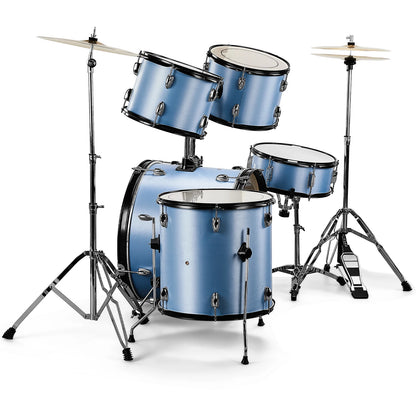 5-Piece Blue Full Size Adult Drum Set