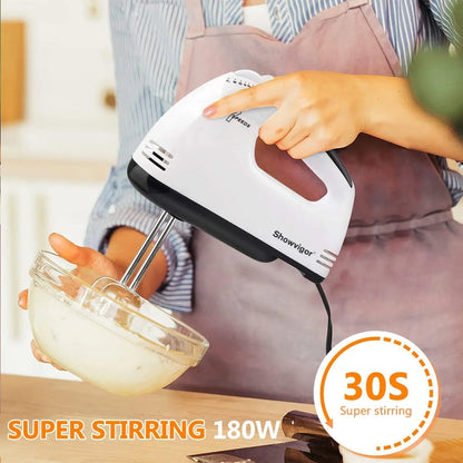 Electric Hand Mixer With 5 Stainless Steel Attachments