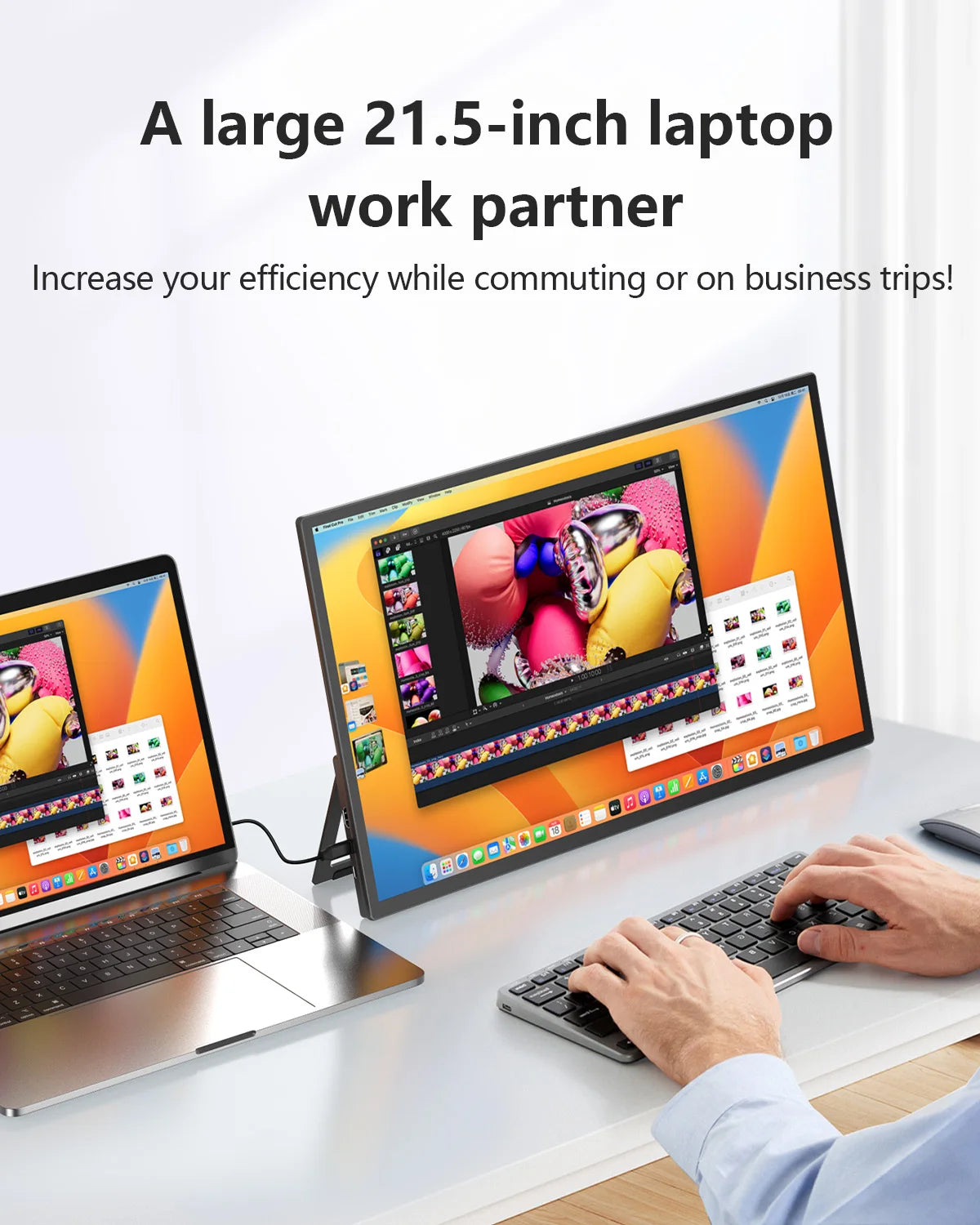 21.5 inch 120Hz Computer Gaming Monitor w/ 180° Adjustable Stand 1080P HDR Portable Display USB-C HDMI For Desktop