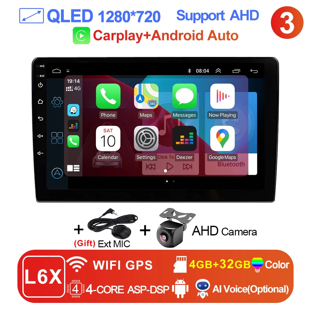 9 inch Wireless Carplay 2din Android 15 Car Radio and Multimedia Video Player
