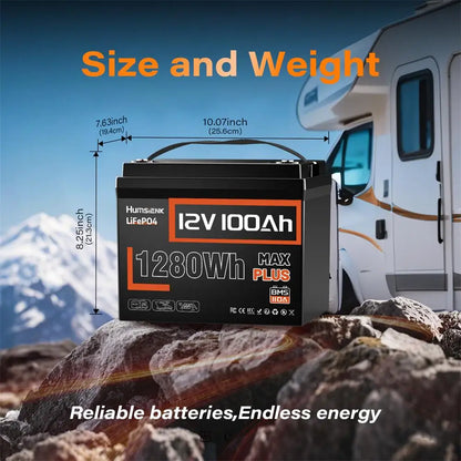 12V 100AH LiFePO4 Lithium Battery