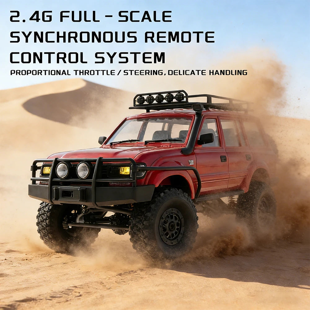 RC 1/16 Scale 4WD Off-Road Remote Control Truck 2.4G Full Proportional Steering With LED Lights