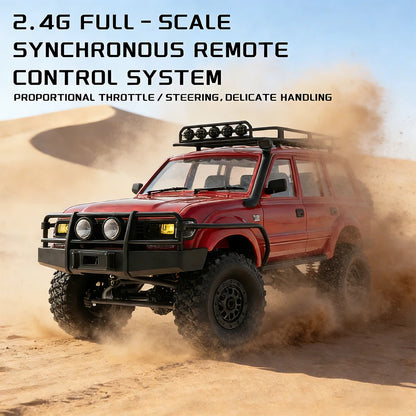 RC 1/16 Scale 4WD Off-Road Remote Control Truck 2.4G Full Proportional Steering With LED Lights