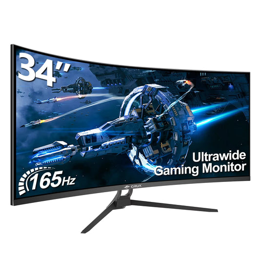 Gaming Monitor 34-inch Curved Ultrawide WQHD Monitor 3440 x 1440 R1500 Ultrawide Computer Monitor 144Hz VA Panel Display