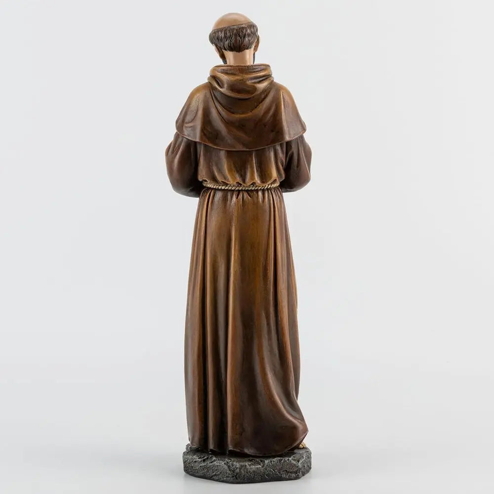 14.5 St. Francis of Assisi Statue - Catholic Patron Saint of Animals, Garden Decor, Handcrafted Religious Gift