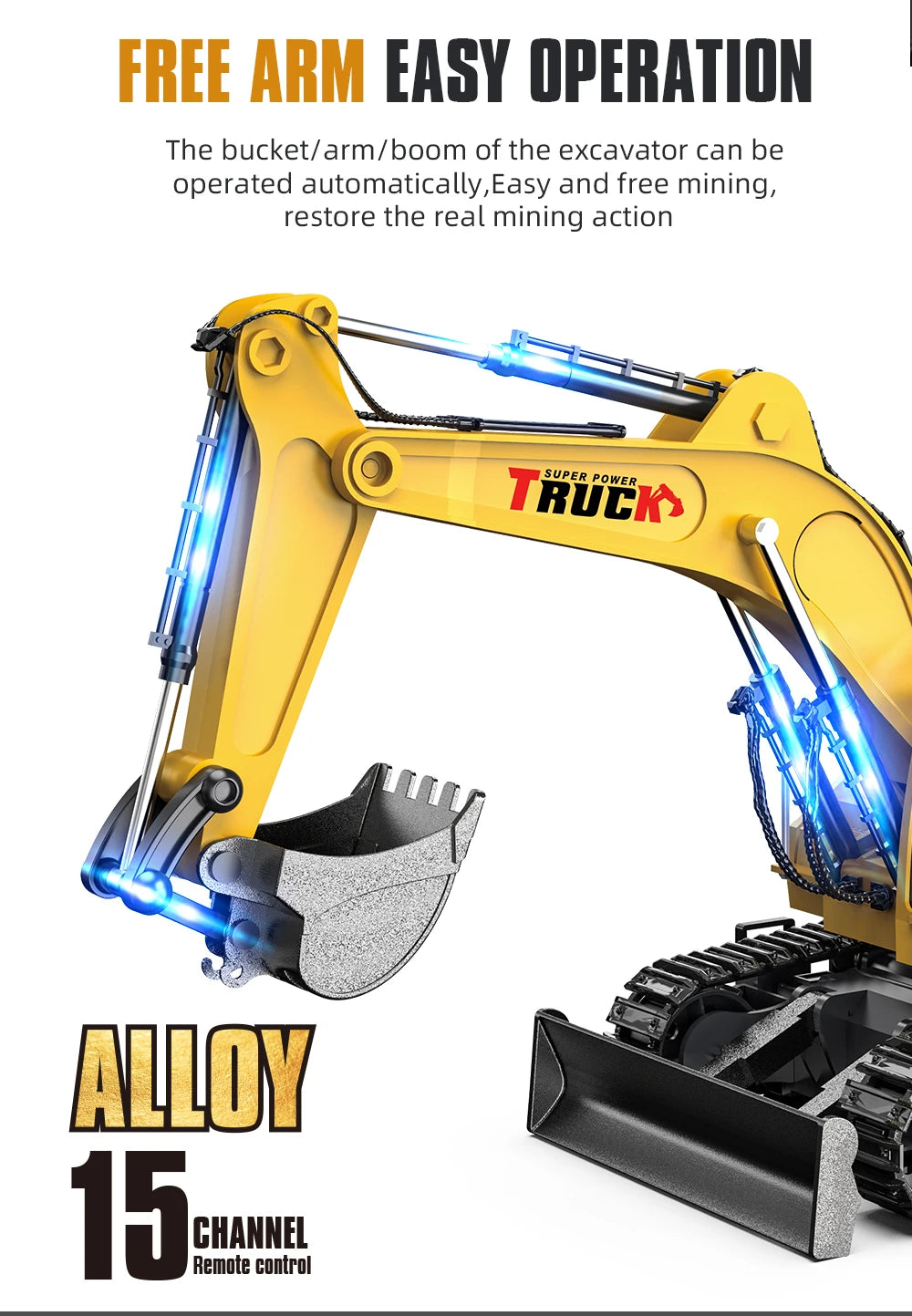 RC Excavator 17CH 1/18 Scale