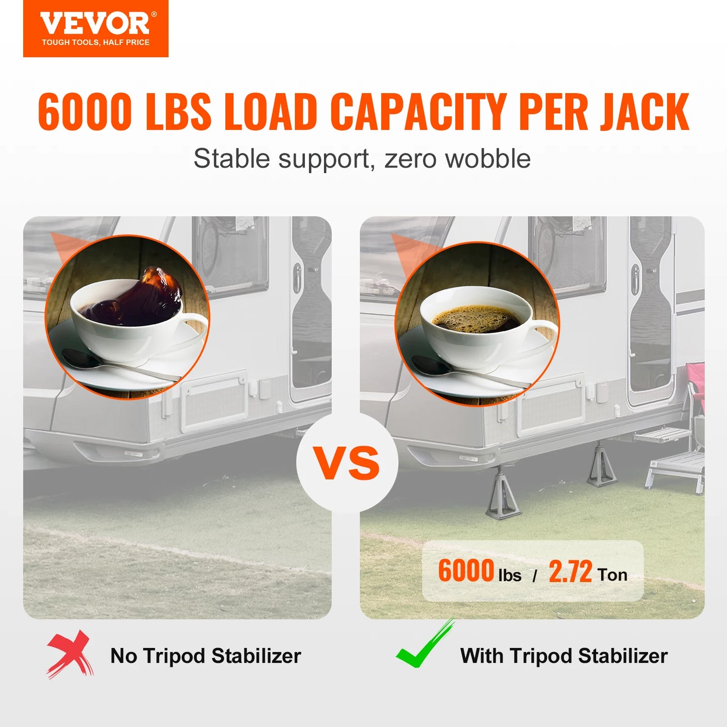 4 Pack Aluminum RV Leveling Jacks