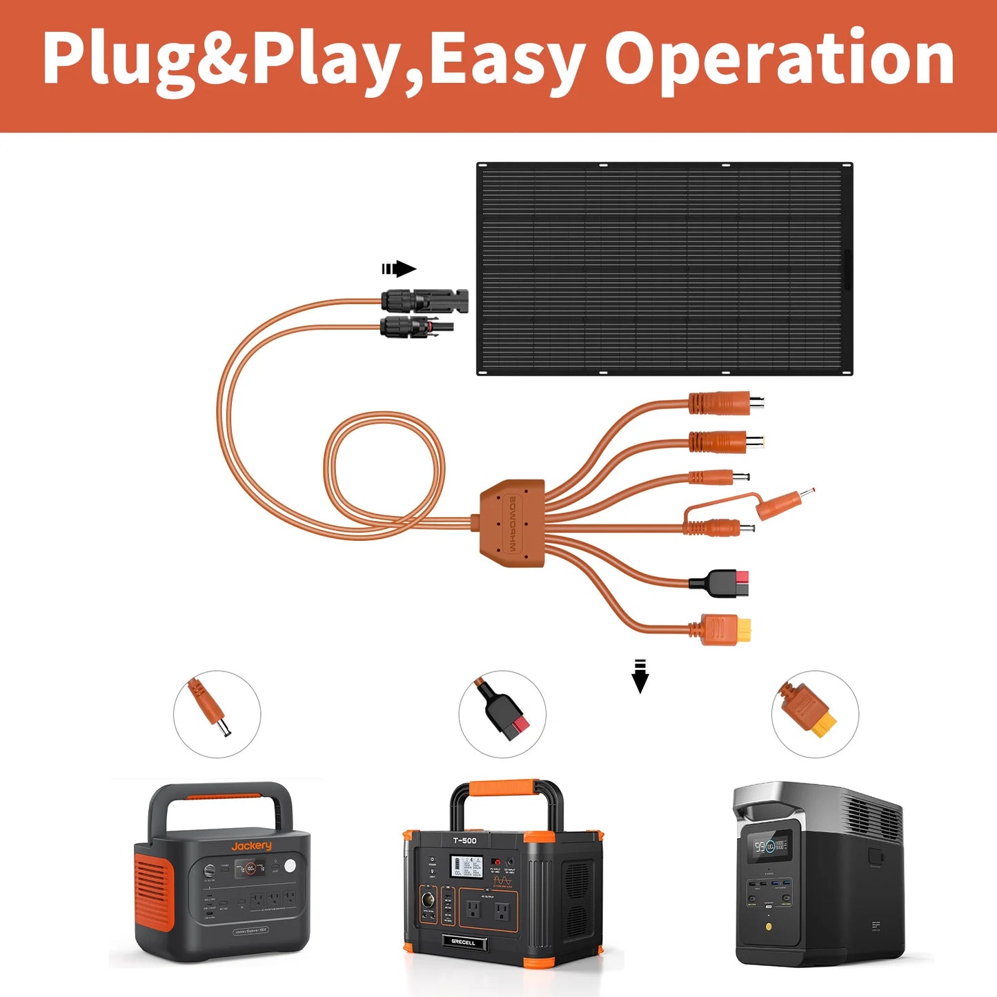 Solar Photovoltaic Panel Adaptor Cable