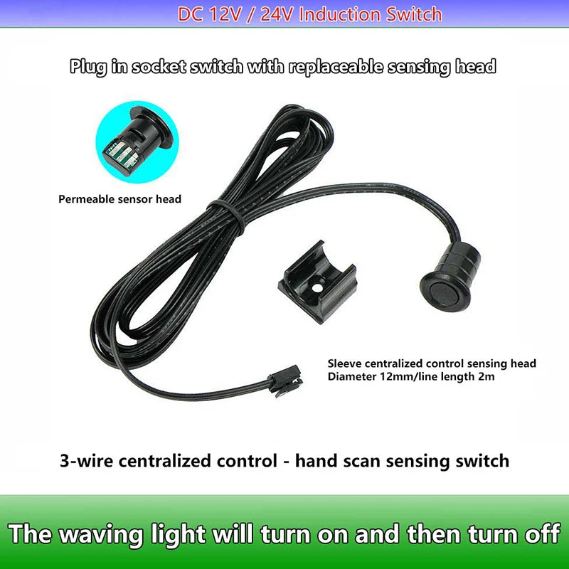 LED Cabinet Light Sensor Motion On/Off Switch