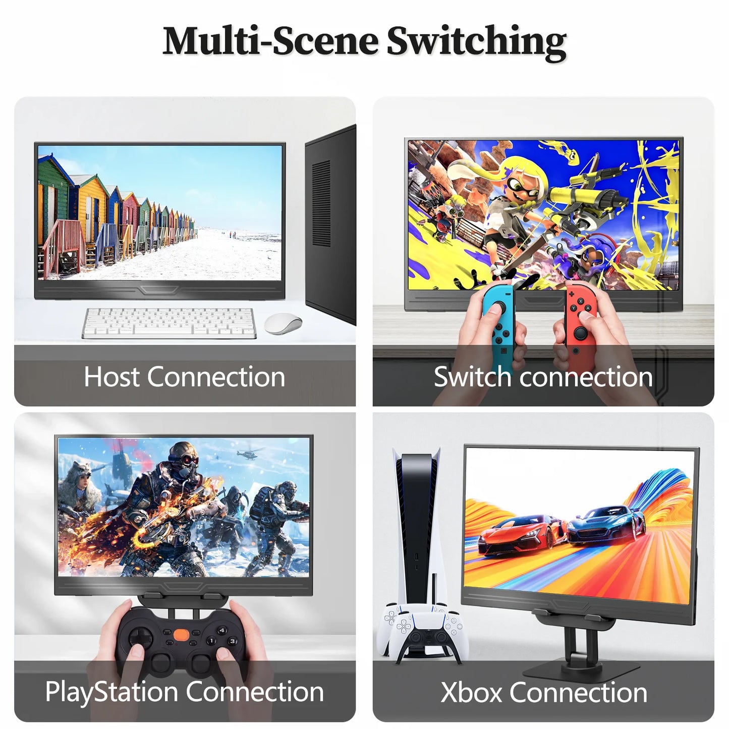 13.3inch Small Portable Monitor for Laptop, IPS 1080P USB HDMI Travel External Second Screen