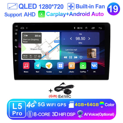 9 inch Wireless Carplay 2din Android 15 Car Radio and Multimedia Video Player