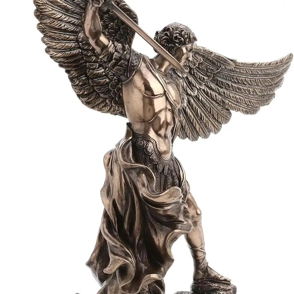 Bronze-Finished Resin Statue of Archangel Saint Michael by Veronese Design
