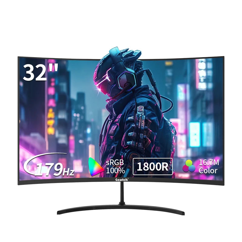 32 Inch 2K 179Hz 1800R Gaming Monitor - Curved Ultra-High Definition Screen for Esports And Gaming
