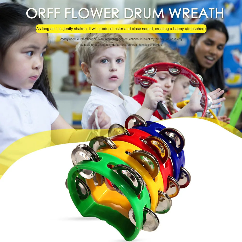 4pcs Tambourine Jingles Hand Rattle