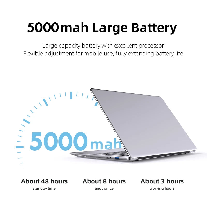 14.1" Ultra Slim Windows 11 Pro Laptop Computer intel Atom A3950 12GB RAM 1TB 2TB SSD Notebook PC 1080P HD