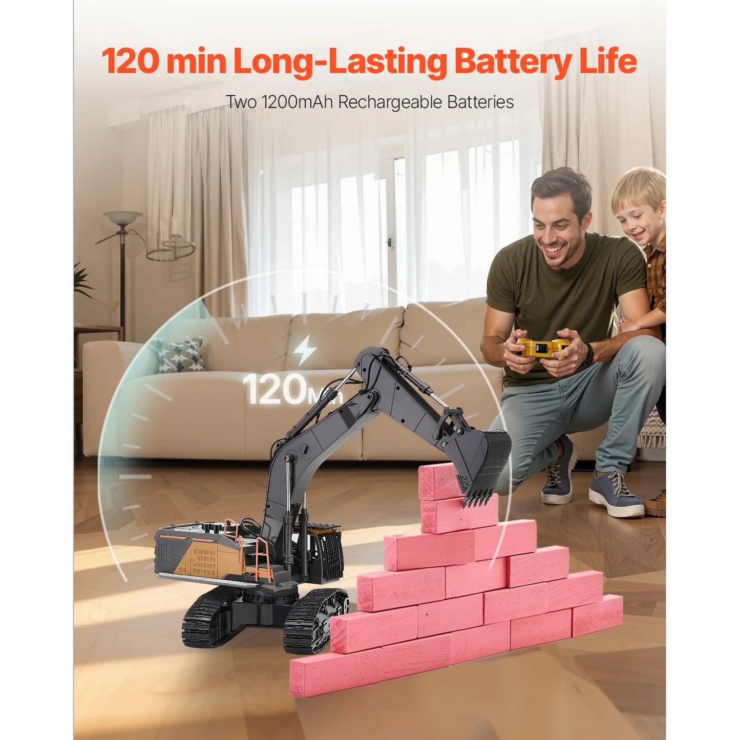 1:14 RC 22 Channel  Excavator with Shovel & Sounds