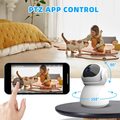 5G Indoor WiFi Camera HD 360° dual-frequency Surveillance Security Camera, Night Vision, Auto Tracking , and Baby Monitoring Camera