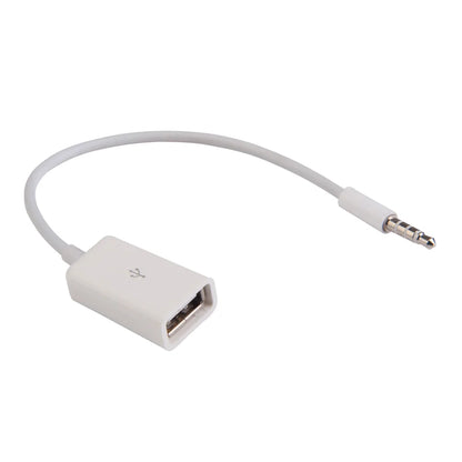 3.5mm Male Car AUX Audio Jack To USB 2.0 Female Adapter
