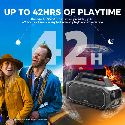 Bluetooth Wireless, 80W Portable Outdoor Speakers