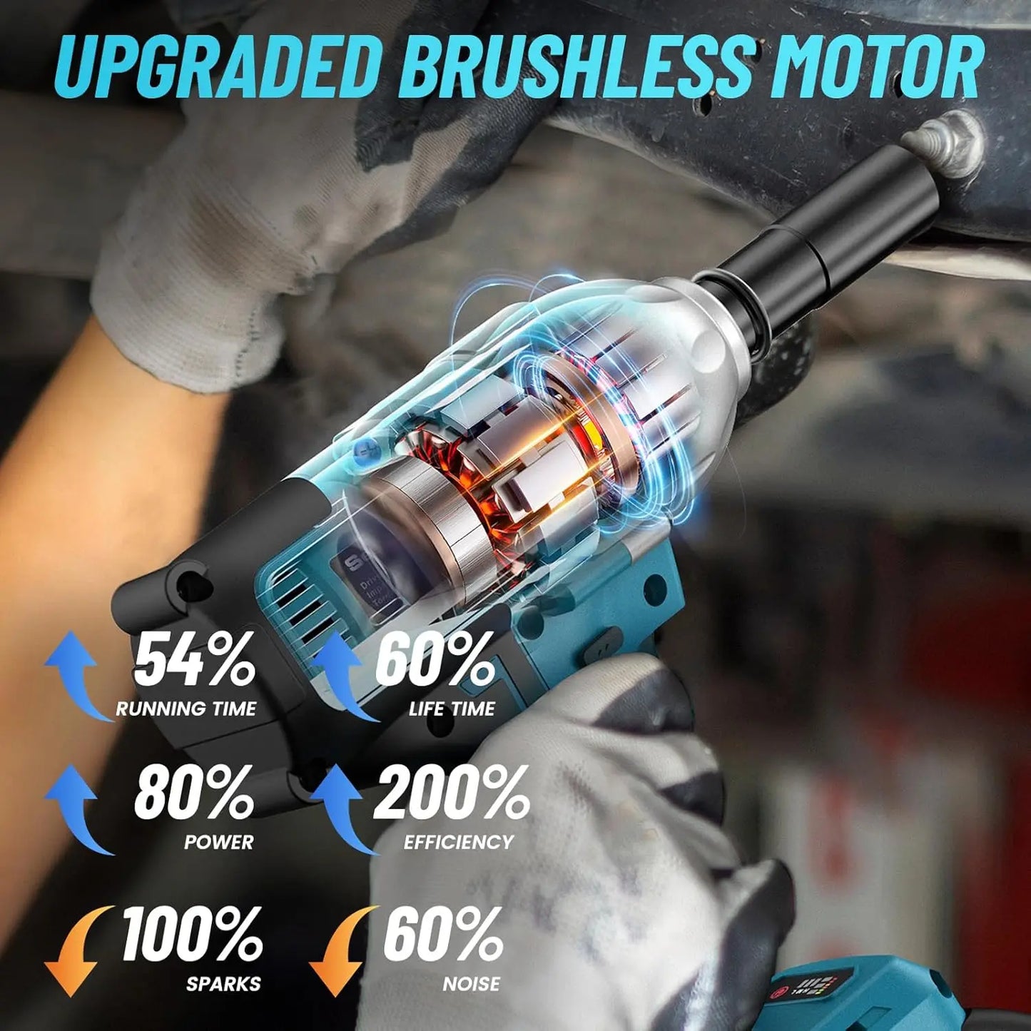Cordless Electric 1/2" Impact Wrench