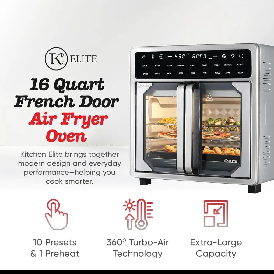 16 Quart French Door Air Fryer Oven