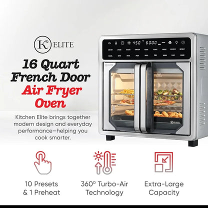 16 Quart French Door Air Fryer Oven